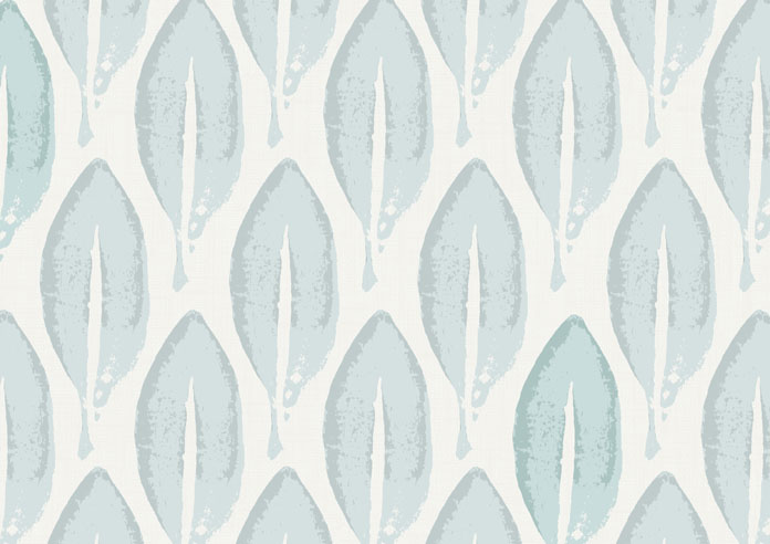 Leafy Print, Robin Blue - Twist&Fit Roller Blind - Image 6